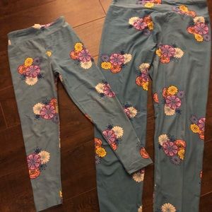Mommy and me floral print Lularoe leggings
